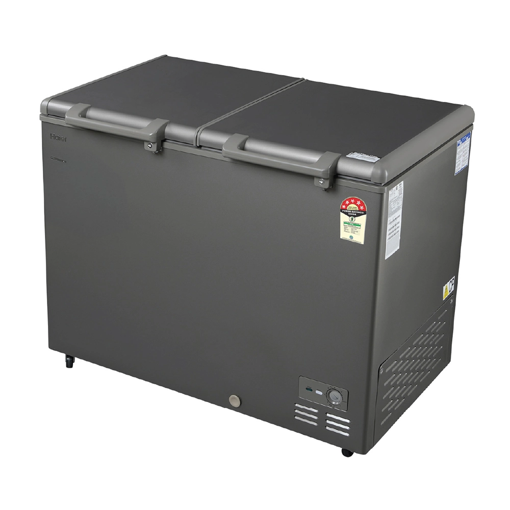 Haier 510 Ltr Double door- Embossed Titanium Grey colour Convertible Hard top Freezer